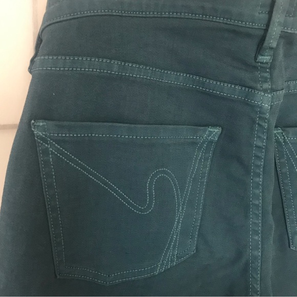 CITIZEN OF HUMANITY Avedon low rise skinny leg pants, green, size 27 - Picture 9 of 14